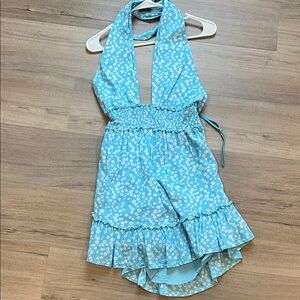 Aerie Light Blue Floral Dress